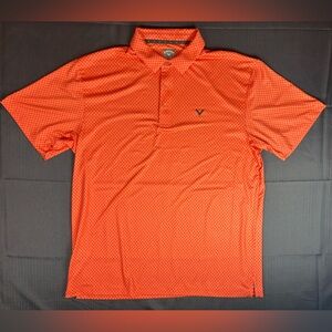 Callaway Opti-Dri Golf Polo Shirt – Orange Geometric Print Size Large
